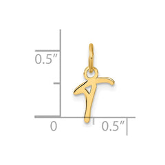 14K Uppercase Letter T Initial Charm
