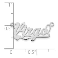 10k White Gold Polished Heart Name Plate - 2