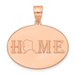 Sterling Silver/Rose-plated HOME/STATE Pendant