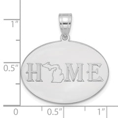 Sterling Silver/Rhodium-plated HOME/STATE Pendant