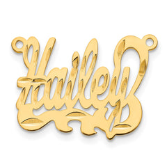 Sterling Silver/Gold-plated Diamond-cut Name Plate - 5