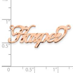 Sterling Silver/Rose-plated Diamond-cut Name Plate - 5