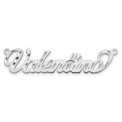 10k White Gold Diamond-cut Name Plate - 7