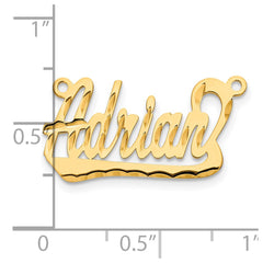 Sterling Silver/Gold-plated Diamond-cut Underlined Name Plate