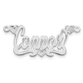 10K White Gold Diamond-cut Hearts Name Plate