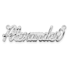 Sterling Silver/Rhodium-plated Diamond-cut Name Plate - 2