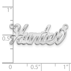 10k White Gold Diamond-cut Name Plate