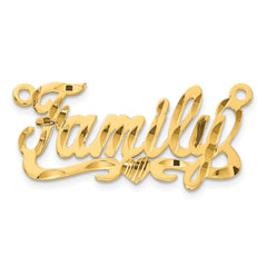 Sterling Silver/Gold-plated Diamond-cut Heart Name Plate - 5