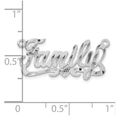 Sterling Silver/Rhodium-plated Diamond-cut Heart Name Plate - 2
