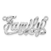 10k White Gold Diamond-cut Heart Name Plate - 4