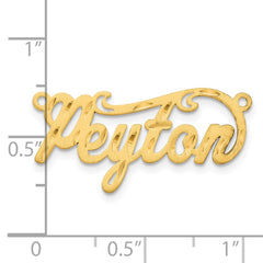 Sterling Silver/Gold-plated Satin Diamond-cut Name Plate - 3