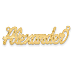 Sterling Silver/Gold-plated Satin Diamond-cut Name Plate - 5