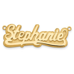 14k Yellow Gold 3D Polished Name Plate
