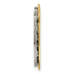 14k 3D Two-tone Polished Name Plate - 2