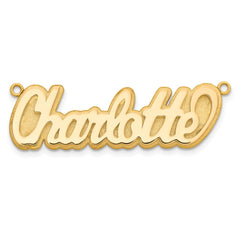 Sterling Silver/Gold-plated 3D Polished Name Plate - 3