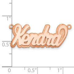 14k Rose Gold 3D Polished Name Plate