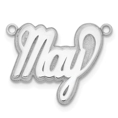 10k White Gold 3D Polished Name Plate - 2