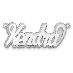 10k White Gold 3D Polished Name Plate - 2