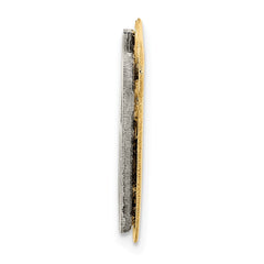 14k 3D Two-tone Polished Name Plate - 4