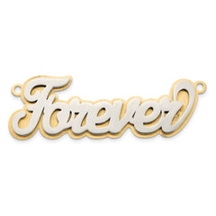 14k 3D Two-tone Polished Name Plate - 4