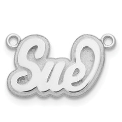 10k White Gold Polished 3D Name Plate