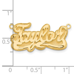 14k Yellow Gold 3D Diamond-cut Name Plate