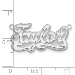 Sterling Silver/Rhodium-plated 3D Diamond-cut Name Plate