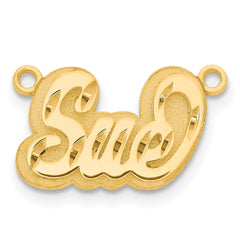 Sterling Silver/Gold-plated 3D Diamond-cut Name Plate - 2
