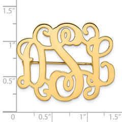 14KY Monogram Pin