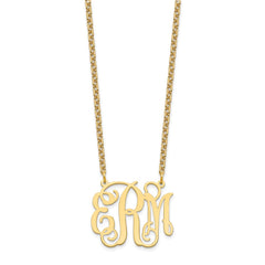 Sterling Silver/Gold-plated Medium Monogram Necklace - 2