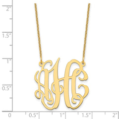 14k Yellow Gold Small Monogram Necklace - 3