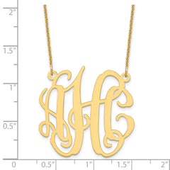 14k Yellow Gold Medium Monogram Necklace - 2