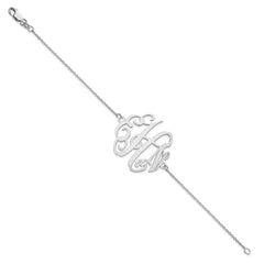 10KW Polished Monogram Chain Bracelet