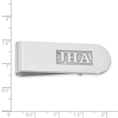 14KW Raised Letters Monogram Money Clip