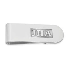14KW Raised Letters Monogram Money Clip