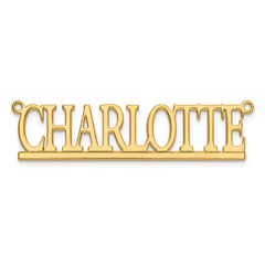 14k Yellow Gold Underlined Name Plate - 4