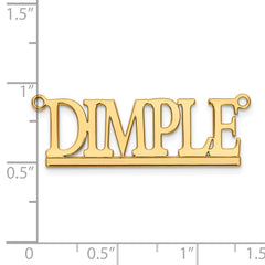14k Yellow Gold Underlined Name Plate - 4