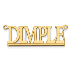 14k Yellow Gold Underlined Name Plate - 4