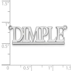 10k White Gold Underlined Name Plate