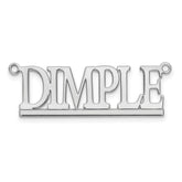 10k White Gold Underlined Name Plate
