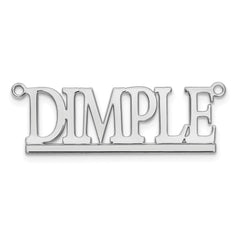 10k White Gold Underlined Name Plate