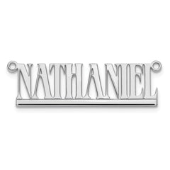 14k White Gold Underlined Name Plate - 4