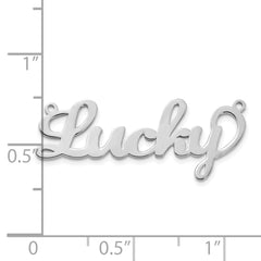 10k White Gold Name Plate - 5