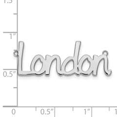 10k White Gold Polished Name Plate