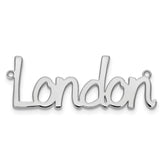 10k White Gold Polished Name Plate