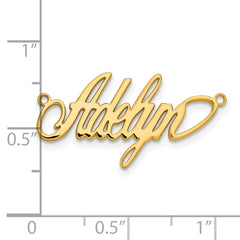 Sterling Silver/Gold-plated Polished Surrey Font Name Plate