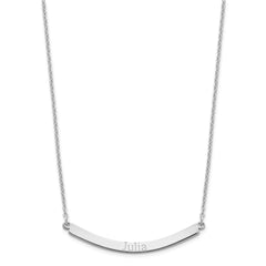 Sterling Silver/Rose-plated Curved Bar Necklace - 2