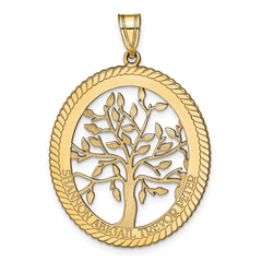 14KY Oval Family Tree Pendant - 2
