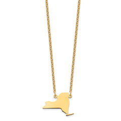Sterling Silver/Gold-plated New York State Necklace