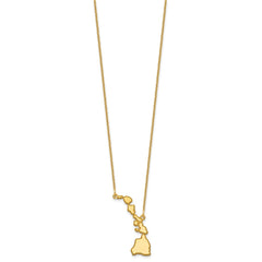 14KY Hawaii State Necklace